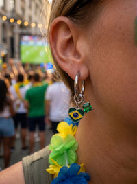 Ohrringe WM 2026 – Fußball Fan Ohrringe mit Nationalflagge – Brasilien – Lifestyle 4