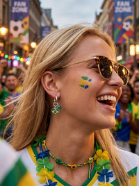 Ohrringe WM 2026 – Fußball Fan Ohrringe mit Nationalflagge – Brasilien – Lifestyle 6