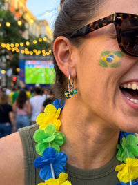 Ohrringe WM 2026 – Fußball Fan Ohrringe mit Nationalflagge – Brasilien – Lifestyle 7