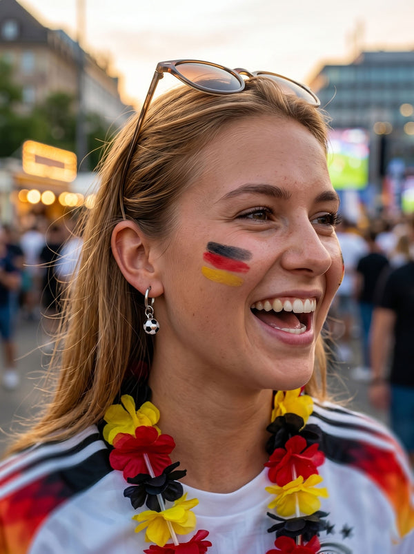 Ohrringe WM 2026 – Fußball Fan Ohrringe mit Nationalflagge – Deutschland – Detail 2
