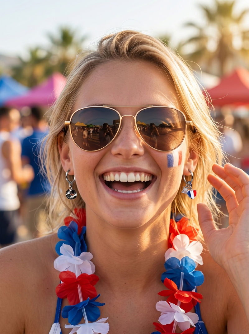 Ohrringe WM 2026 – Fußball Fan Ohrringe mit Nationalflagge – Frankreich – Lifestyle 5