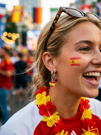 Ohrringe WM 2026 – Fußball Fan Ohrringe mit Nationalflagge – Spanien – Detail 2