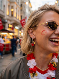 Ohrringe WM 2026 – Fußball Fan Ohrringe mit Nationalflagge – Türkei – Lifestyle 5