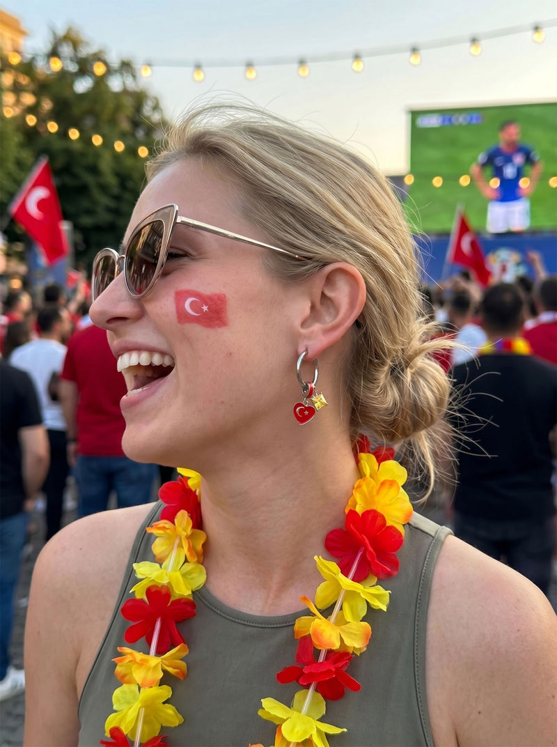 Ohrringe WM 2026 – Fußball Fan Ohrringe mit Nationalflagge – Türkei – Lifestyle 6