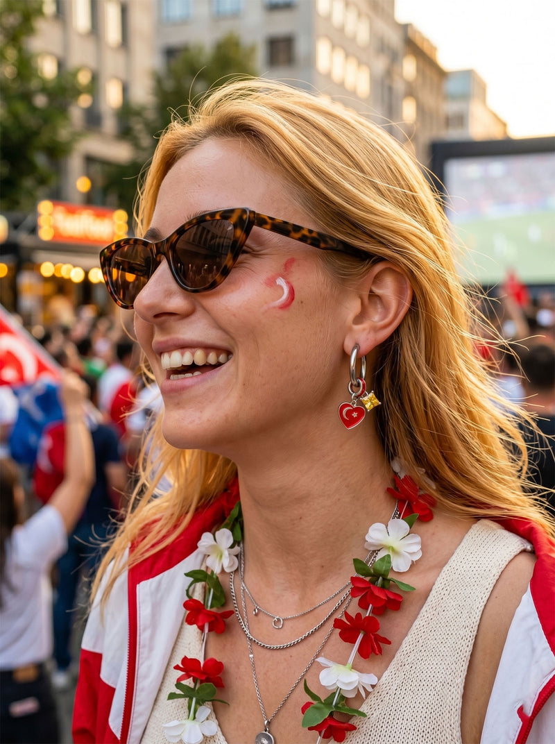 Ohrringe WM 2026 – Fußball Fan Ohrringe mit Nationalflagge – Türkei – Lifestyle 8