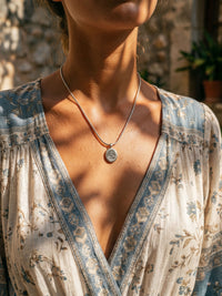 Kette Adorable mit Gravur-Anhänger Silber – Nahaufnahme Anhänger