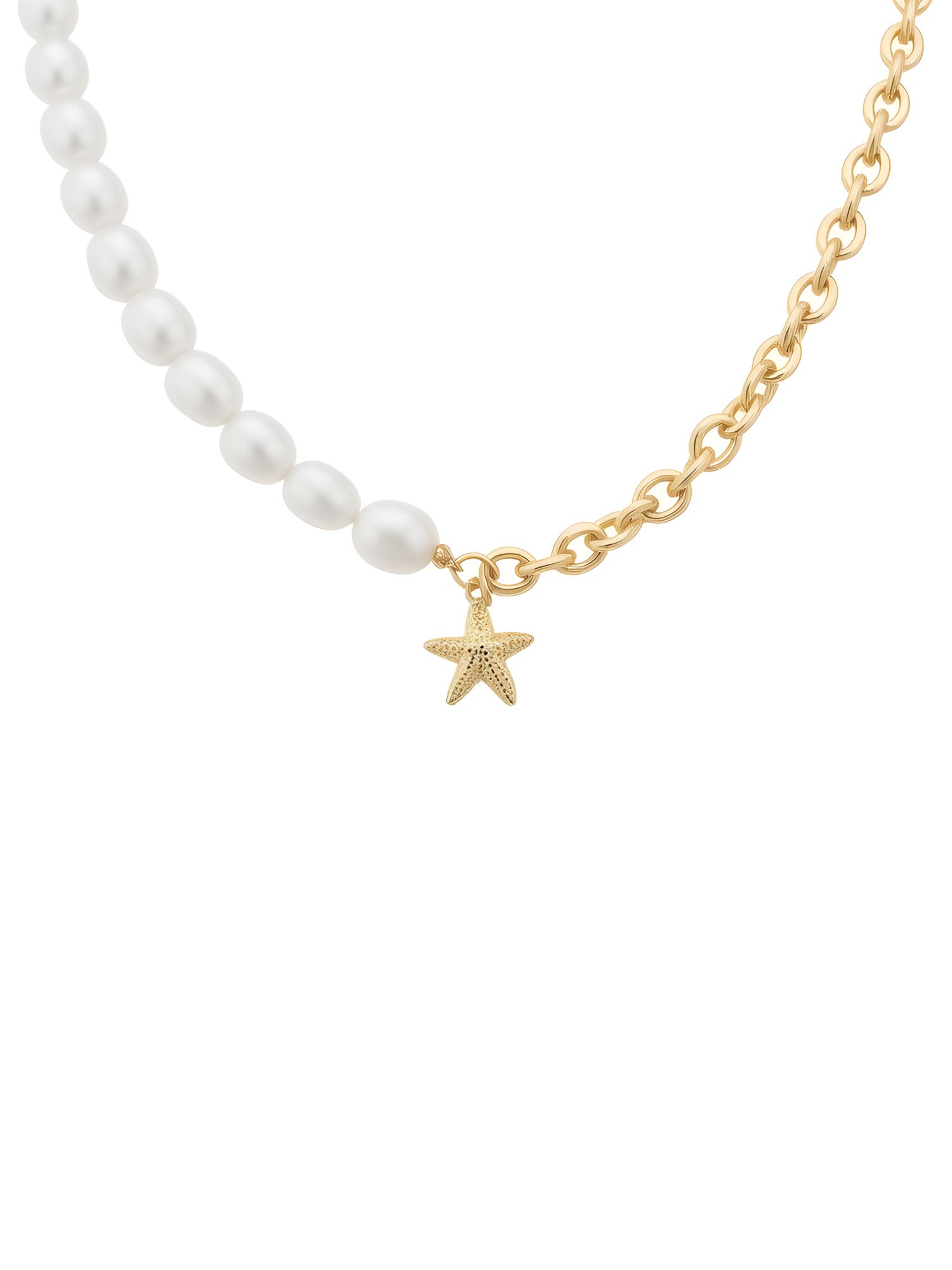 Ocean Kiss – Perlenkette mit Seestern-Detail