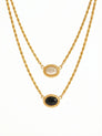 Yin Yang Glow - Zweiteilige Kette mit Opalstein
