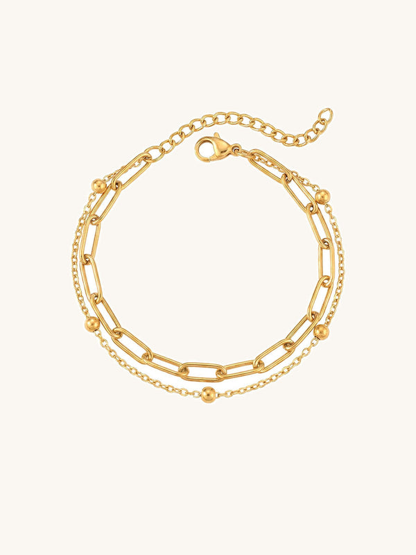 Metropolitan Armband Gold Produktbild auf weissem Hintergrund – 18K vergoldet