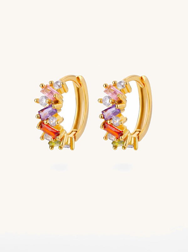 Confetti Huggie Earrings – Product Image on White Background
